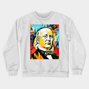 Horace Greeley Abstract Portrait | Horace Greeley Abstract Artwork 15 Crewneck Sweatshirt